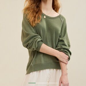 Aerie Green Sweater Sweatshirt